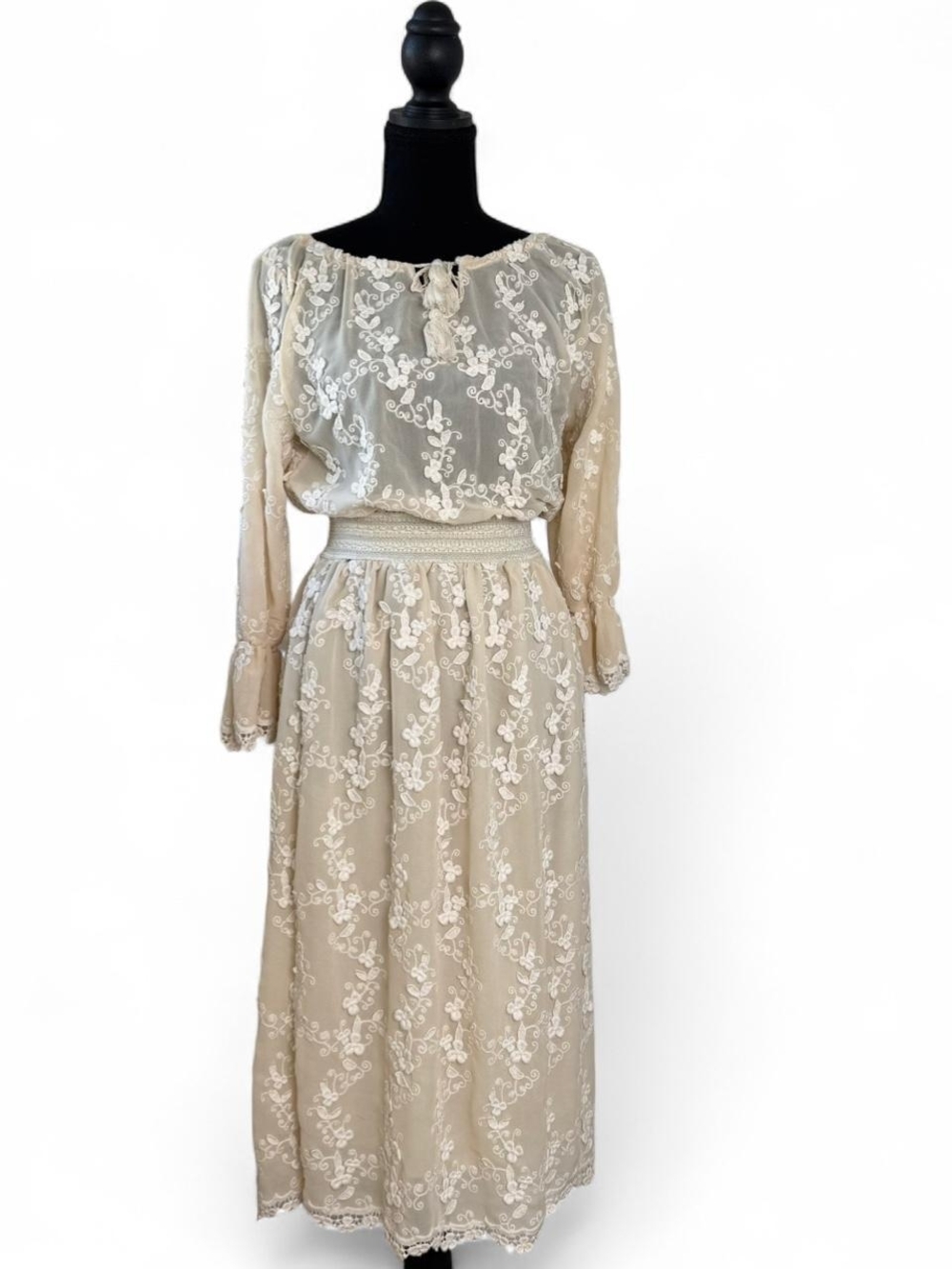 Floral White Tea Dress